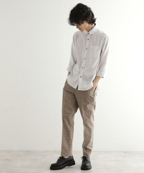 tk.TAKEO KIKUCHI / ティーケー タケオキクチ シャツ・ブラウス | 七分袖ドビー織シャツ | 詳細11