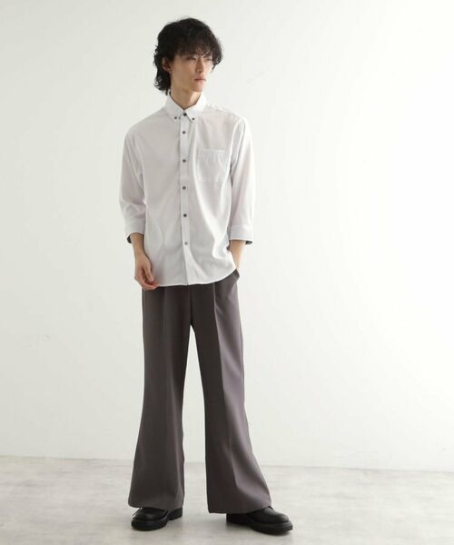 tk.TAKEO KIKUCHI / ティーケー タケオキクチ シャツ・ブラウス | 七分袖ドビー織シャツ | 詳細3