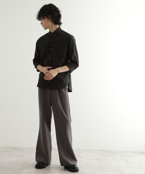 tk.TAKEO KIKUCHI / ティーケー タケオキクチ シャツ・ブラウス | 七分袖ドビー織シャツ | 詳細7