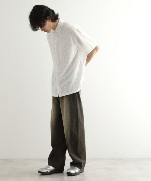 tk.TAKEO KIKUCHI / ティーケー タケオキクチ シャツ・ブラウス | ボタニカルレースシャツ | 詳細3