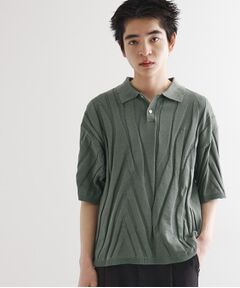 tk.TAKEO KIKUCHI / ティーケー タケオキクチ ニット・セーター | ジャカードニットポロ