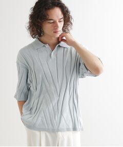 tk.TAKEO KIKUCHI / ティーケー タケオキクチ ニット・セーター | ジャカードニットポロ