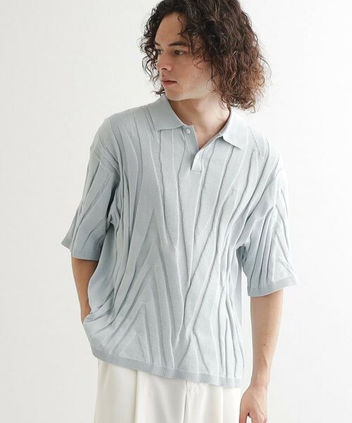 tk.TAKEO KIKUCHI / ティーケー タケオキクチ ニット・セーター | ジャカードニットポロ | 詳細10