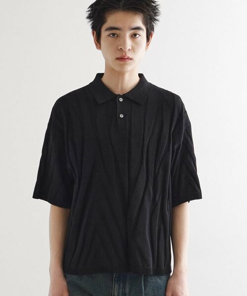 tk.TAKEO KIKUCHI / ティーケー タケオキクチ ニット・セーター | ジャカードニットポロ | 詳細14