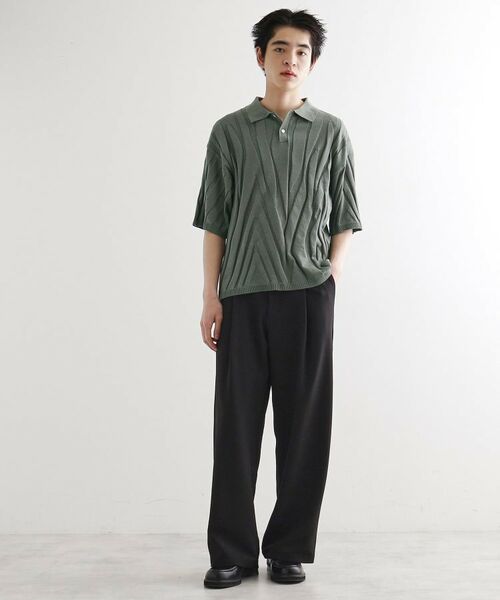 tk.TAKEO KIKUCHI / ティーケー タケオキクチ ニット・セーター | ジャカードニットポロ | 詳細3