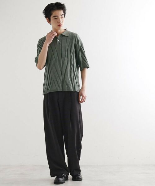 tk.TAKEO KIKUCHI / ティーケー タケオキクチ ニット・セーター | ジャカードニットポロ | 詳細4