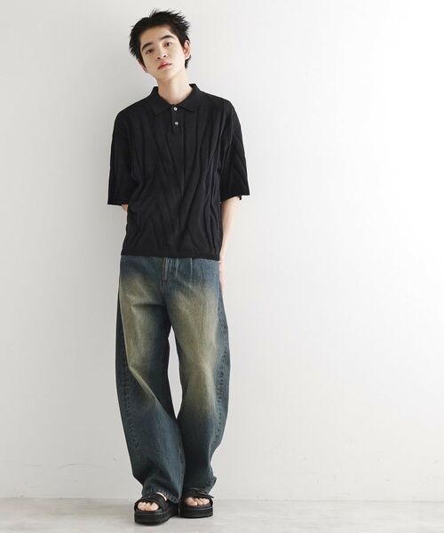 tk.TAKEO KIKUCHI / ティーケー タケオキクチ ニット・セーター | ジャカードニットポロ | 詳細8