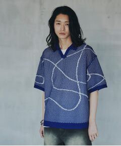 tk.TAKEO KIKUCHI / ティーケー タケオキクチ ニット・セーター | ラインアートニットポロ
