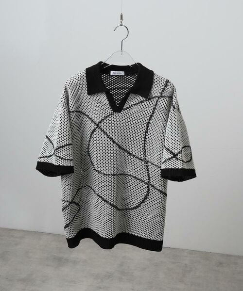 tk.TAKEO KIKUCHI / ティーケー タケオキクチ ニット・セーター | ラインアートニットポロ | 詳細2