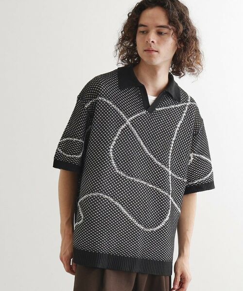 tk.TAKEO KIKUCHI / ティーケー タケオキクチ ニット・セーター | ラインアートニットポロ | 詳細21
