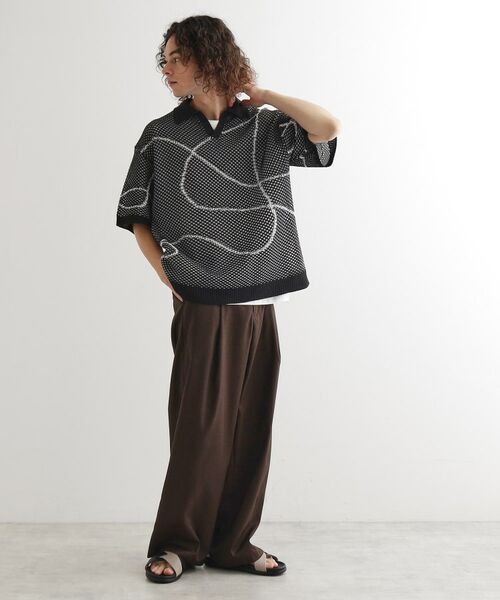 tk.TAKEO KIKUCHI / ティーケー タケオキクチ ニット・セーター | ラインアートニットポロ | 詳細22