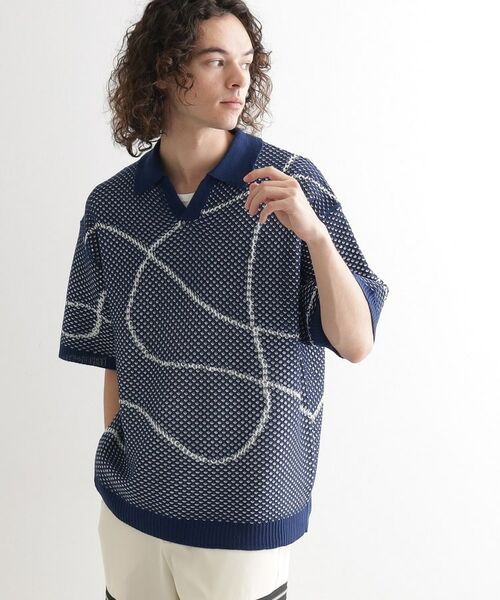 tk.TAKEO KIKUCHI / ティーケー タケオキクチ ニット・セーター | ラインアートニットポロ | 詳細25
