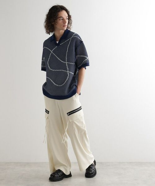 tk.TAKEO KIKUCHI / ティーケー タケオキクチ ニット・セーター | ラインアートニットポロ | 詳細27