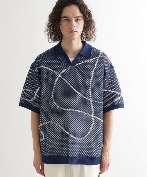 tk.TAKEO KIKUCHI / ティーケー タケオキクチ ニット・セーター | ラインアートニットポロ | 詳細29