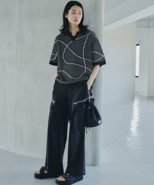 tk.TAKEO KIKUCHI / ティーケー タケオキクチ ニット・セーター | ラインアートニットポロ | 詳細6