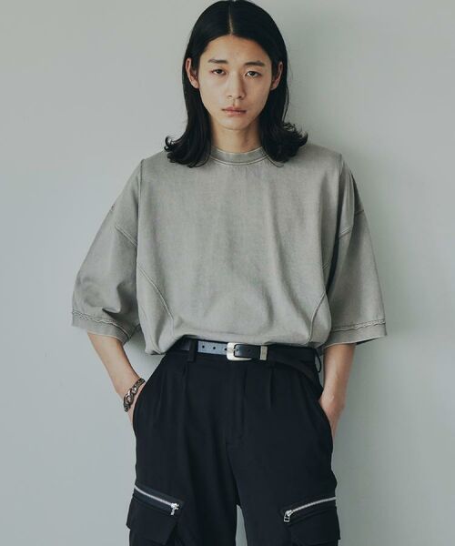 tk. TAKEO KIKUCHI/ティーケー タケオキクチ ビンテージクロップドTシャツ オリーブグリーン(026) 03(L) tk. TAKEO KIKUCHI/ティーケー タケオキクチ ビンテージクロップドTシャツ オリーブグリーン(026) 03(L)