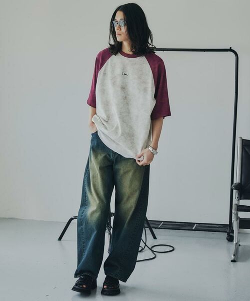 tk.TAKEO KIKUCHI / ティーケー タケオキクチ Tシャツ | ヴィンテージライクラグランTシャツ | 詳細3