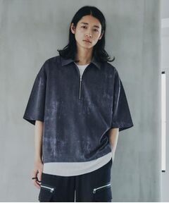 tk.TAKEO KIKUCHI / ティーケー タケオキクチ ポロシャツ | ヴィンテージライクハーフジップポロシャツ