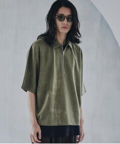 tk.TAKEO KIKUCHI / ティーケー タケオキクチ ポロシャツ | ヴィンテージライクハーフジップポロシャツ