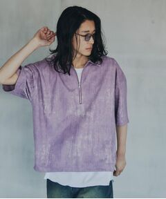 tk.TAKEO KIKUCHI / ティーケー タケオキクチ ポロシャツ | ヴィンテージライクハーフジップポロシャツ