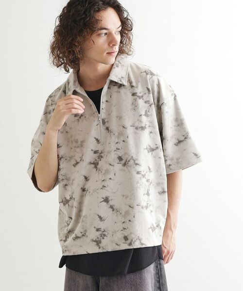 tk.TAKEO KIKUCHI / ティーケー タケオキクチ ポロシャツ | ヴィンテージライクハーフジップポロシャツ | 詳細13