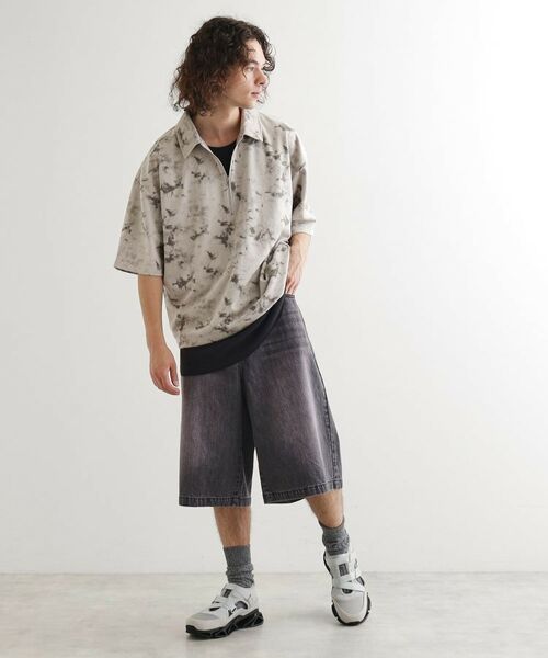 tk.TAKEO KIKUCHI / ティーケー タケオキクチ ポロシャツ | ヴィンテージライクハーフジップポロシャツ | 詳細15