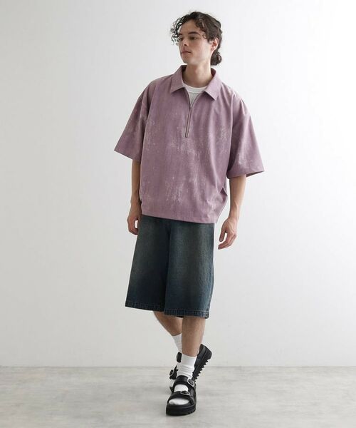 tk.TAKEO KIKUCHI / ティーケー タケオキクチ ポロシャツ | ヴィンテージライクハーフジップポロシャツ | 詳細26