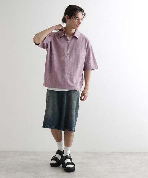 tk.TAKEO KIKUCHI / ティーケー タケオキクチ ポロシャツ | ヴィンテージライクハーフジップポロシャツ | 詳細27