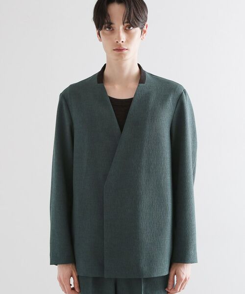 tk.TAKEO KIKUCHI / ティーケー タケオキクチ ノーカラージャケット | 【セットアップ対応】テッククレープノーカラージャケット | 詳細10