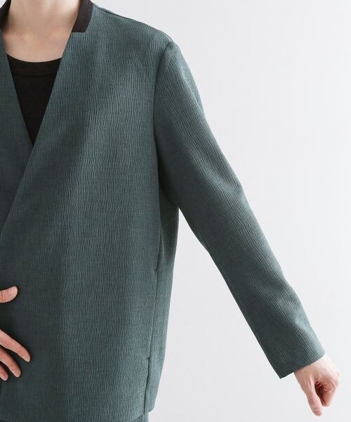 tk.TAKEO KIKUCHI / ティーケー タケオキクチ ノーカラージャケット | 【セットアップ対応】テッククレープノーカラージャケット | 詳細15