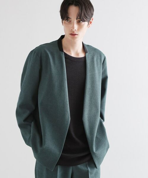 tk.TAKEO KIKUCHI / ティーケー タケオキクチ ノーカラージャケット | 【セットアップ対応】テッククレープノーカラージャケット | 詳細6