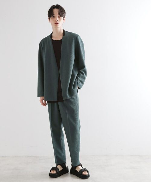 tk.TAKEO KIKUCHI / ティーケー タケオキクチ ノーカラージャケット | 【セットアップ対応】テッククレープノーカラージャケット | 詳細7