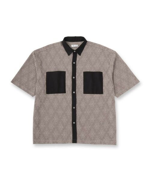 tk.TAKEO KIKUCHI / ティーケー タケオキクチ シャツ・ブラウス | サマースエードコンビレースシャツ | 詳細1