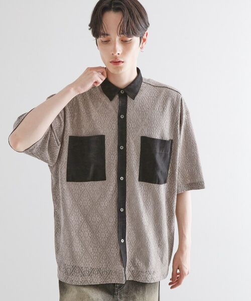 tk.TAKEO KIKUCHI / ティーケー タケオキクチ シャツ・ブラウス | サマースエードコンビレースシャツ | 詳細14