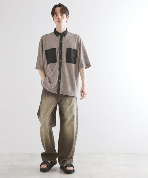 tk.TAKEO KIKUCHI / ティーケー タケオキクチ シャツ・ブラウス | サマースエードコンビレースシャツ | 詳細15