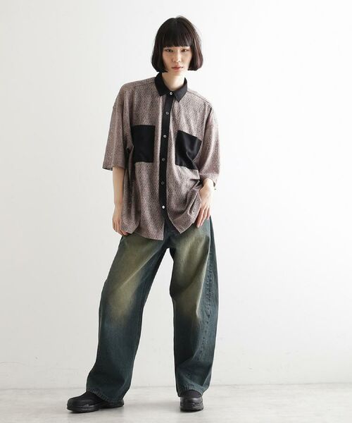 tk.TAKEO KIKUCHI / ティーケー タケオキクチ シャツ・ブラウス | サマースエードコンビレースシャツ | 詳細19