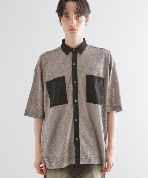 tk.TAKEO KIKUCHI / ティーケー タケオキクチ シャツ・ブラウス | サマースエードコンビレースシャツ | 詳細20