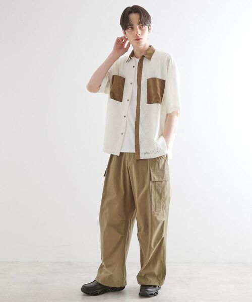 tk.TAKEO KIKUCHI / ティーケー タケオキクチ シャツ・ブラウス | サマースエードコンビレースシャツ | 詳細4