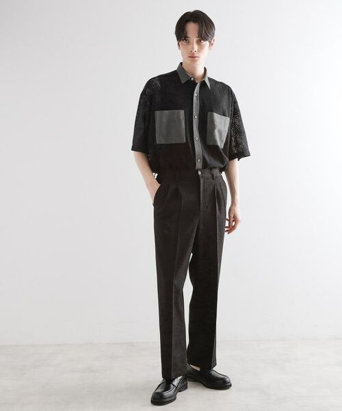 tk.TAKEO KIKUCHI / ティーケー タケオキクチ シャツ・ブラウス | サマースエードコンビレースシャツ | 詳細9