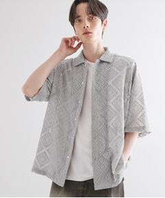 tk.TAKEO KIKUCHI / ティーケー タケオキクチ シャツ・ブラウス | 片染めレースシャツ