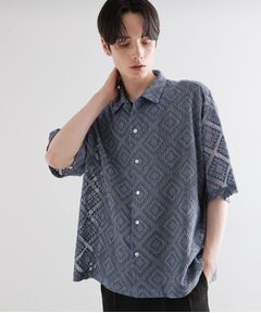 tk.TAKEO KIKUCHI / ティーケー タケオキクチ シャツ・ブラウス | 片染めレースシャツ