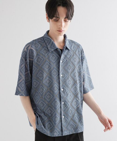 tk.TAKEO KIKUCHI / ティーケー タケオキクチ シャツ・ブラウス | 片染めレースシャツ | 詳細10