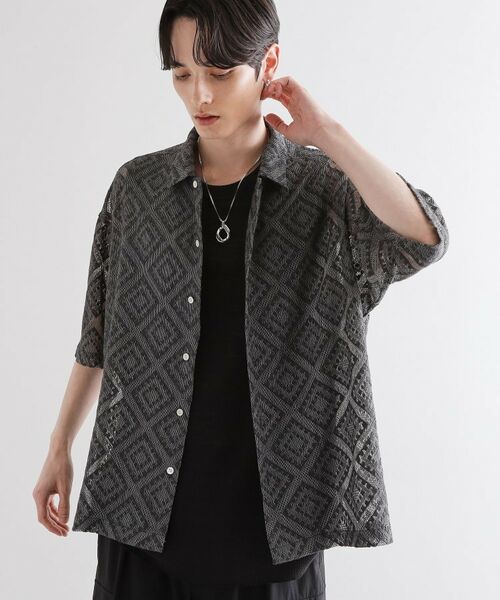 tk.TAKEO KIKUCHI / ティーケー タケオキクチ シャツ・ブラウス | 片染めレースシャツ | 詳細6