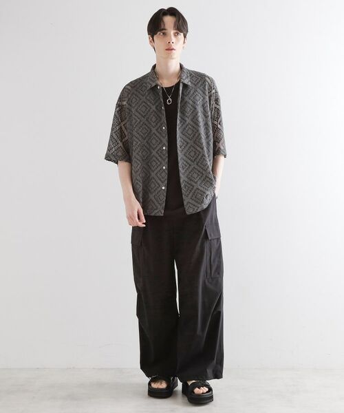 tk.TAKEO KIKUCHI / ティーケー タケオキクチ シャツ・ブラウス | 片染めレースシャツ | 詳細7