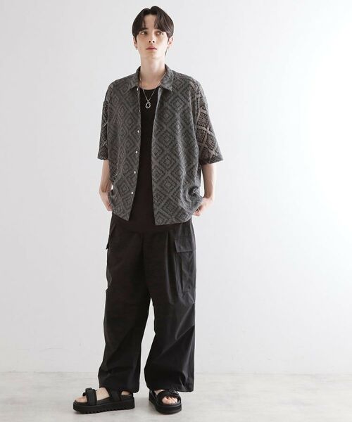 tk.TAKEO KIKUCHI / ティーケー タケオキクチ シャツ・ブラウス | 片染めレースシャツ | 詳細8