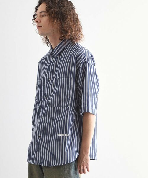 tk.TAKEO KIKUCHI / ティーケー タケオキクチ シャツ・ブラウス | ストライプ刺繍シャツ | 詳細2
