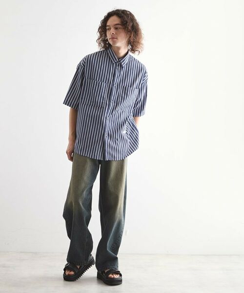 tk.TAKEO KIKUCHI / ティーケー タケオキクチ シャツ・ブラウス | ストライプ刺繍シャツ | 詳細3