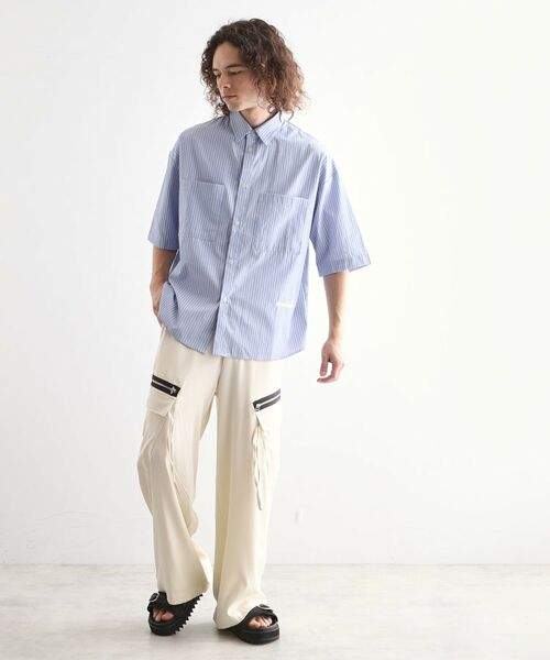 tk.TAKEO KIKUCHI / ティーケー タケオキクチ シャツ・ブラウス | ストライプ刺繍シャツ | 詳細7