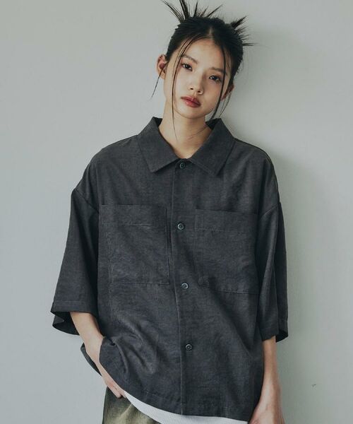 tk.TAKEO KIKUCHI / ティーケー タケオキクチ シャツ・ブラウス | ヴィンテージライククロップドシャツ | 詳細23