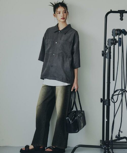 tk.TAKEO KIKUCHI / ティーケー タケオキクチ シャツ・ブラウス | ヴィンテージライククロップドシャツ | 詳細24